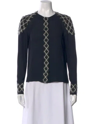 Pre-owned Chanel 2011 Silk Blouse In Blue