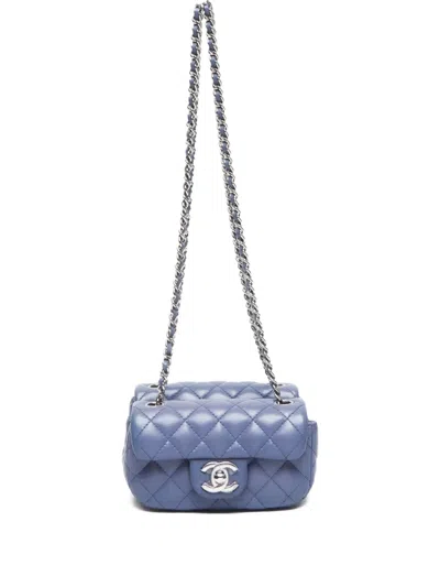 Pre-owned Chanel 2011 Small Twin Handbag In Blue