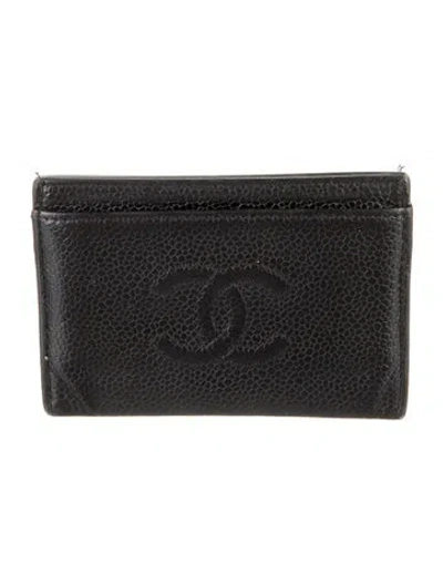 Pre-owned Chanel 2011 Timeless Card Holder Card Holder In Black