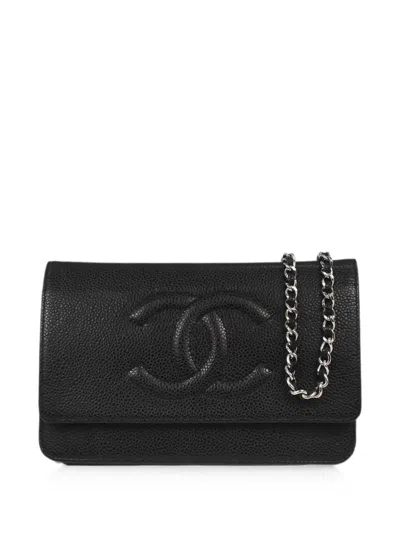 Pre-owned Chanel 2011 Timeless Cc Leather Shoulder Bag In Black
