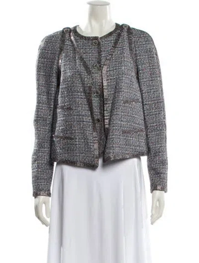 Pre-owned Chanel 2011 Tweed Pattern Evening Jacket In Multi