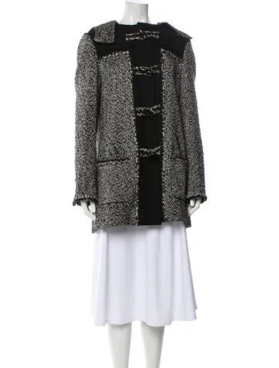 Pre-owned Chanel 2011 Wool Coat In Black