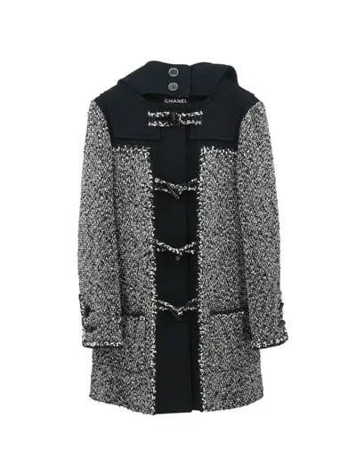 Pre-owned Chanel 2011-2012 Hooded Coat In Black