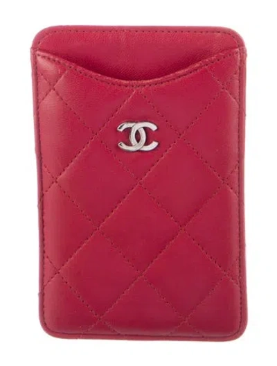 Pre-owned Chanel 2011-2012 Interlocking Cc Logo Wallet In Red