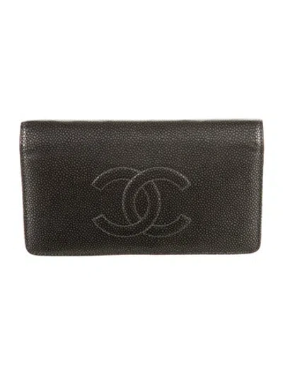 Pre-owned Chanel 2011-2012 Timeless Wallet In Gray