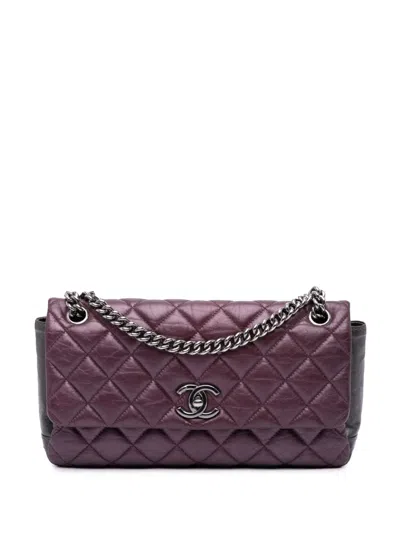 Pre-owned Chanel 2012-2013 Aged Calfskin Lady Pearly Flap Shoulder Bag