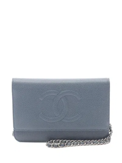 Pre-owned Chanel 2012-2013 Coco Mark Shoulder Bag In Blue