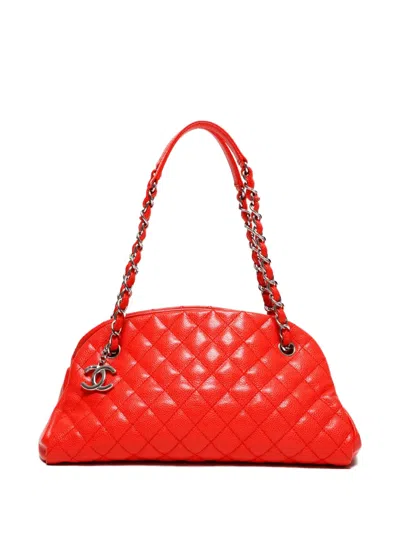 Pre-owned Chanel 2012-2013 Just Mademoiselle Tote Bag In Red