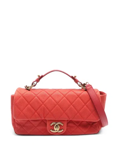 Pre-owned Chanel 2012-2013 Matelassé Shoulder Bag In Red