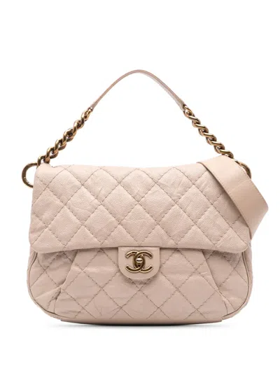 Pre-owned Chanel 2012-2013 Medium Quilted Caviar Coco Pleats Messenger Flap Satchel