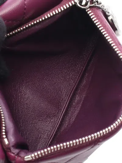 Pre-owned Chanel 2012-2013 Mini Cc Quilted Lambskin Mineral Nights Single Flap Crossbody Bag In Purple