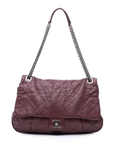 Pre-owned Chanel 2012-2013 Quilted Calfskin Coco Pleats Flap Shoulder Bag