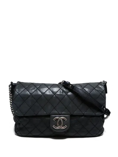 Pre-owned Chanel 2012-2013 Quilted Cc Mark Shoulderbag In Black
