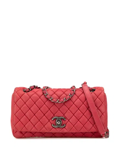 Pre-owned Chanel 2012-2013 Small Iridescent Calfskin New Bubble Flap Shoulder Bag