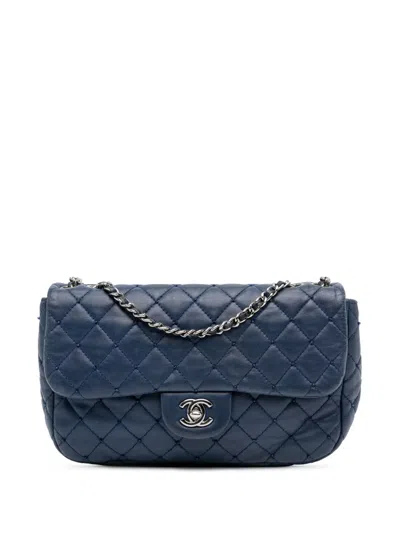 Pre-owned Chanel 2012-2013 Small Quilted Lambskin Beaded Single Flap Shoulder Bag