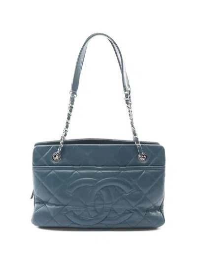 Pre-owned Chanel 2012-2013 Timeless Cc Chain Shoulder Bag In Blue