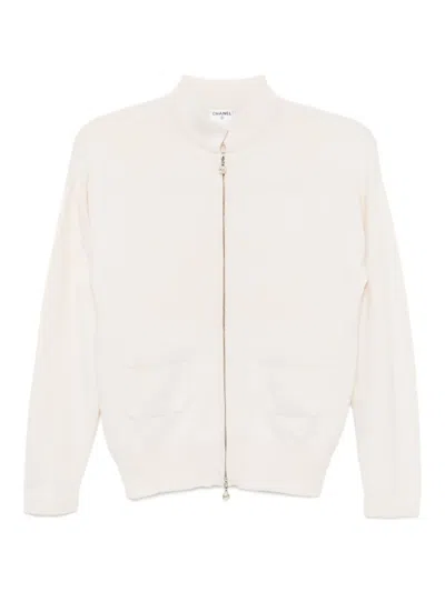 Pre-owned Chanel 2012-2013s Zipped Cardigan In Neutral