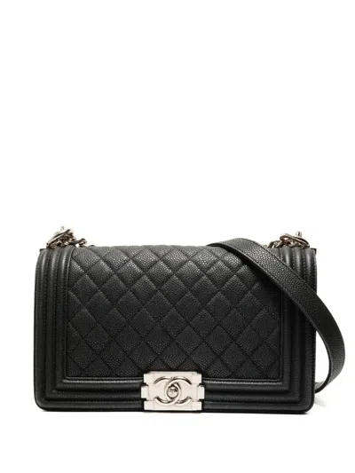 Pre-owned Chanel 2012 Boy  Shoulder Bag In Black