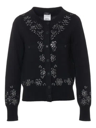 Pre-owned Chanel 2012 Cashmere Cardigan In Black
