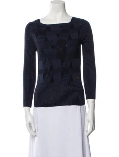 Pre-owned Chanel 2012 Cashmere Sweater In Blue