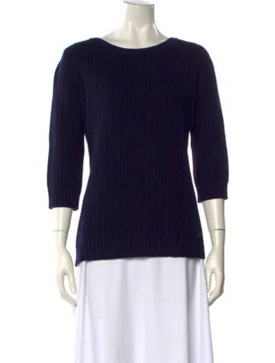 Pre-owned Chanel 2012 Cashmere Sweater In Blue