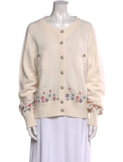 Pre-owned Chanel 2012 Cashmere Sweater In Neutral