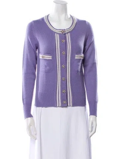 Pre-owned Chanel 2012 Cashmere Sweater In Purple