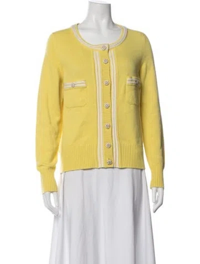 Pre-owned Chanel 2012 Cashmere Sweater W/ Tags In Yellow