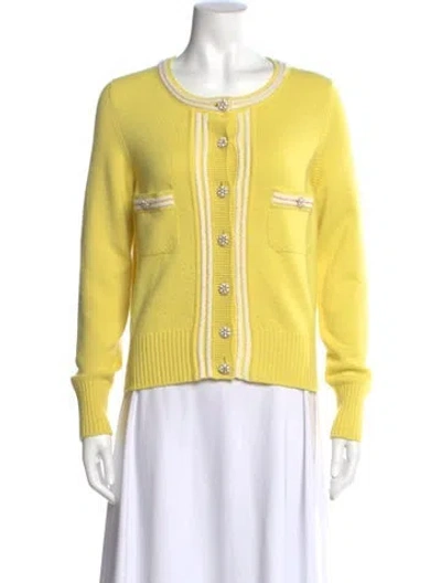 Pre-owned Chanel 2012 Cashmere Sweater In Yellow