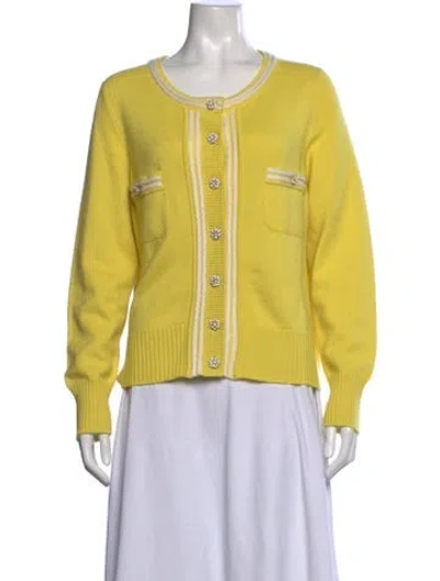 Pre-owned Chanel 2012 Cashmere Sweater In Yellow