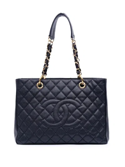 Pre-owned Chanel 2012 Caviar Grand Shopping Tote Bag
