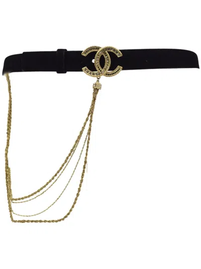 Pre-owned Chanel 2012 Cc Belt In Black
