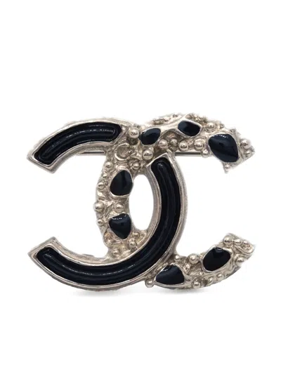 Pre-owned Chanel 2012 Cc Brooch In Black