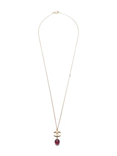 Pre-owned Chanel 2012 Cc Mark Necklace