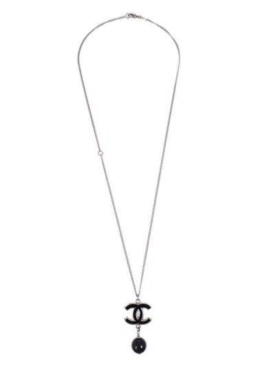 Pre-owned Chanel 2012 Cc Necklace In Silver