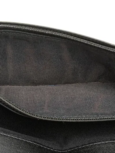 Pre-owned Chanel 2012 Cc Quilted Patent L Yen Bifold Wallet Long Wallets In Black