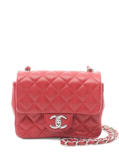 Pre-owned Chanel 2012 Classic Flap Shoulder Bag In Red