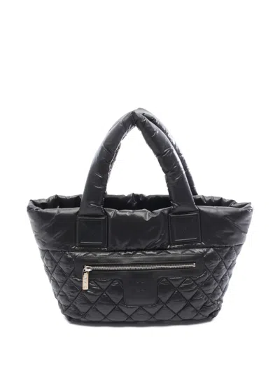 Pre-owned Chanel 2012 Coco Quilted Tote Bag In Black