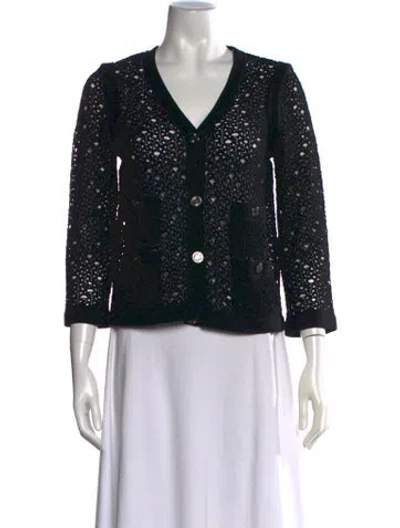 Pre-owned Chanel 2012 Crochet Sweater In Black