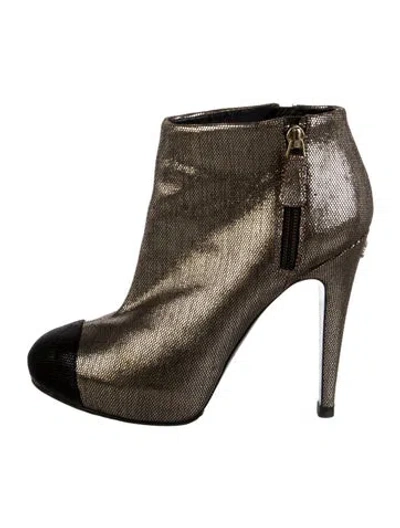 Pre-owned Chanel 2012 Interlocking Cc Logo Boots