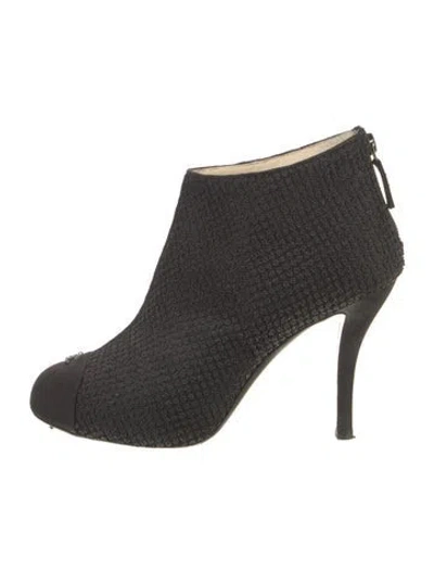 Pre-owned Chanel 2012 Interlocking Cc Logo Boots In Black