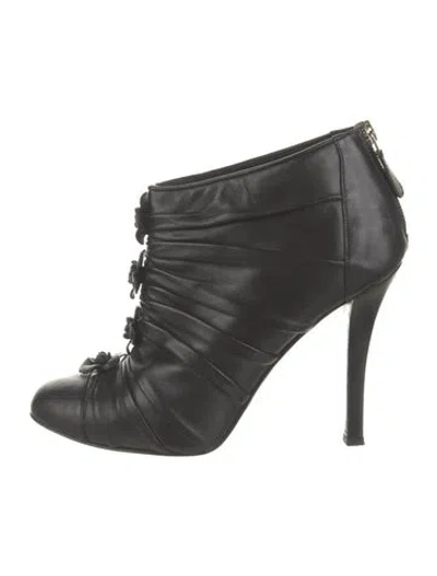 Pre-owned Chanel 2012 Interlocking Cc Logo Boots In Black