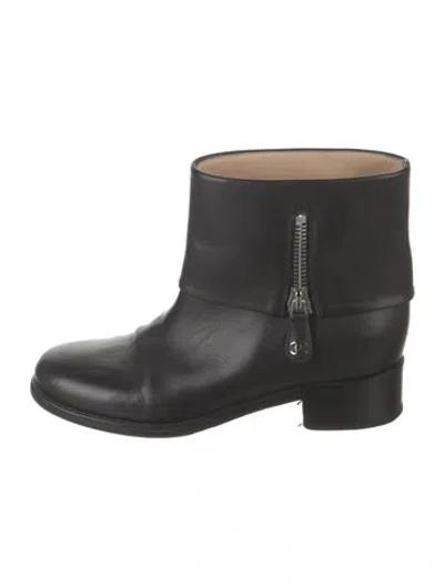 Pre-owned Chanel 2012 Interlocking Cc Logo Boots In Black