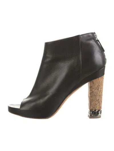 Pre-owned Chanel 2012 Interlocking Cc Logo Boots In Black