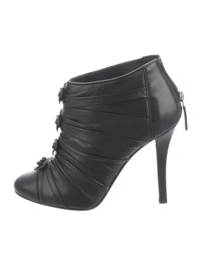 Pre-owned Chanel 2012 Interlocking Cc Logo Boots In Black