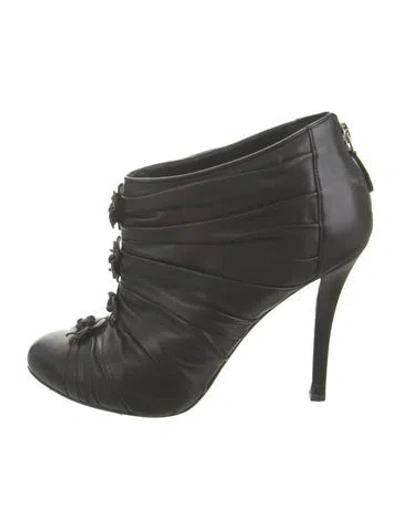 Pre-owned Chanel 2012 Interlocking Cc Logo Boots In Black