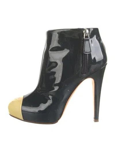 Pre-owned Chanel 2012 Interlocking Cc Logo Boots In Blue