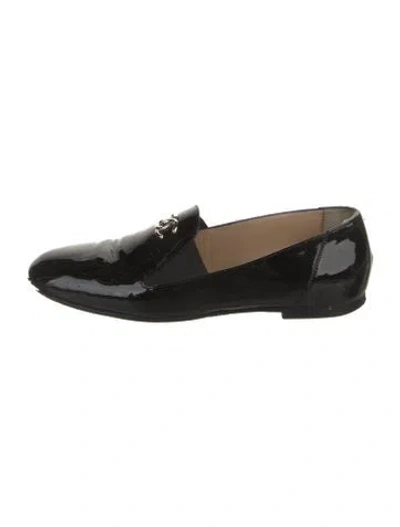 Pre-owned Chanel 2012 Interlocking Cc Logo Loafers In Black