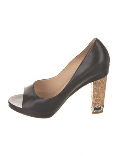 Pre-owned Chanel 2012 Interlocking Cc Logo Pumps In Black