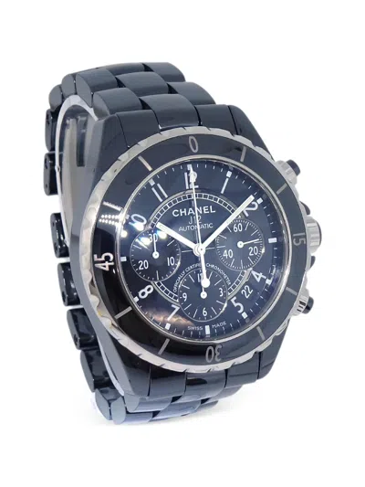 Pre-owned Chanel 2012 J12 42mm Watch In Black